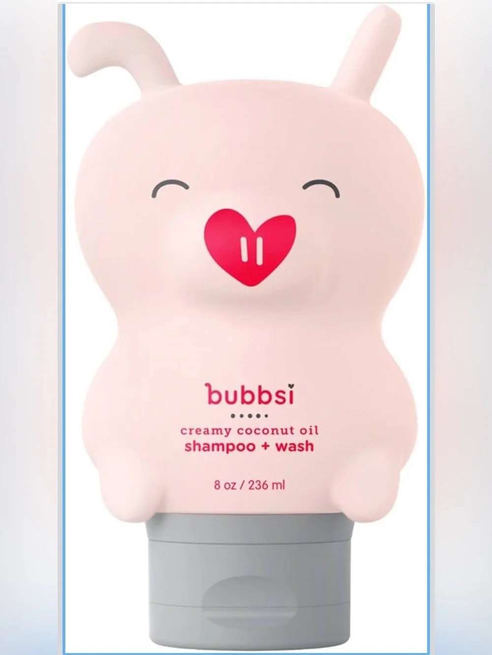 NEW Bubbsi Baby Creamy  Coconut Oil Shampoo + Wash and Body Cream Set 8 oz Each